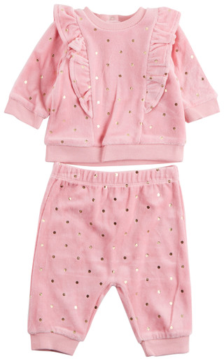 Thumbnail 1: Little Me Little Me Baby Girls 2 Pc Polka-Dot Ruffle Set 