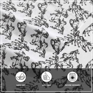 Thumbnail 23: Wrangler Wrangler Mustangs Ultra Soft Microfiber Sheet Set 