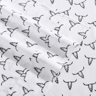 Thumbnail 15: Wrangler Wrangler Steer Skulls Microfiber Sheet Set 