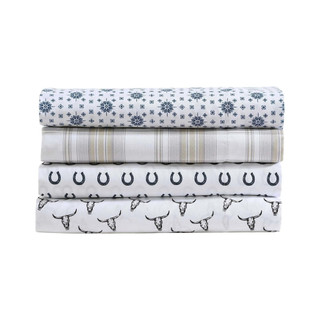 Thumbnail 43: Wrangler Wrangler Steer Skulls Microfiber Sheet Set 