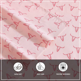 Thumbnail 23: Wrangler Wrangler Steer Skulls Microfiber Sheet Set 