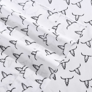 Thumbnail 30: Wrangler Wrangler Steer Skulls Microfiber Sheet Set 