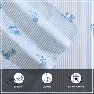 Thumbnail 17: Wrangler Wrangler Cowboy Pinstripe Microfiber Sheet Set 