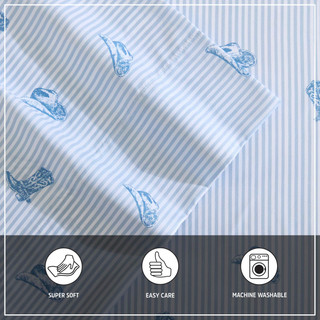 Thumbnail 19: Wrangler Wrangler Cowboy Pinstripe Microfiber Sheet Set 