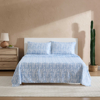 Thumbnail 2: Wrangler Wrangler Cactus Toile Microfiber Sheet Set 