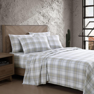 Thumbnail 18: Wrangler Wrangler Dayton Valley Plaid Ultra Soft Sheet Set 