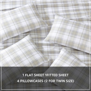 Thumbnail 17: Wrangler Wrangler Dayton Valley Plaid Ultra Soft Sheet Set 