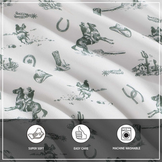 Thumbnail 38: Wrangler Wrangler Cowboy Rodeo Microfiber Sheet Set 