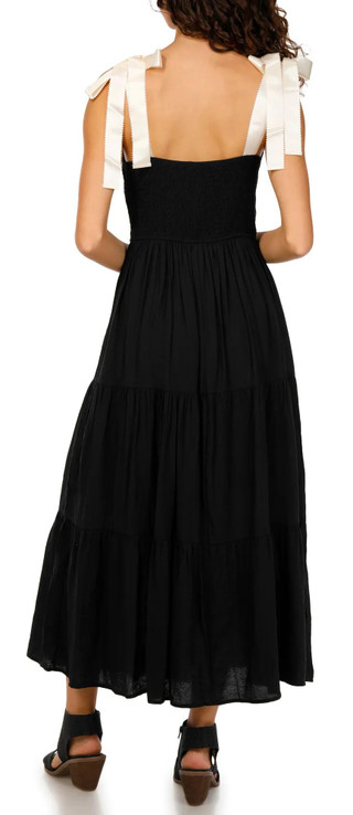 Thumbnail 2: Blu Pepper Blu Pepper Juniors Sleeveless Tie Shoulder Midi Dress 