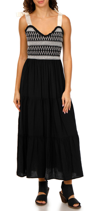 Thumbnail 1: Blu Pepper Blu Pepper Juniors Sleeveless Tie Shoulder Midi Dress 