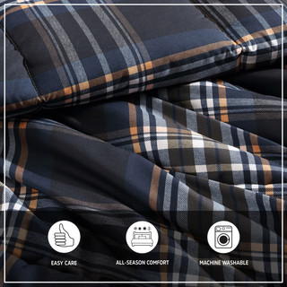 Thumbnail 19: Wrangler Wrangler City Flats Plaid Comforter & Sham Set 