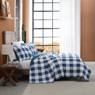 Thumbnail 4: Wrangler Wrangler Flagstaff Check Reversible Quilt & Sham Set 
