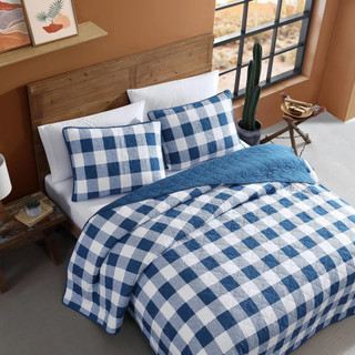 Thumbnail 20: Wrangler Wrangler Flagstaff Check Reversible Quilt & Sham Set 