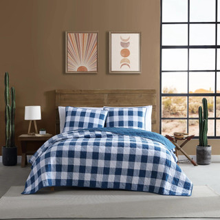 Thumbnail 2: Wrangler Wrangler Flagstaff Check Reversible Quilt & Sham Set 