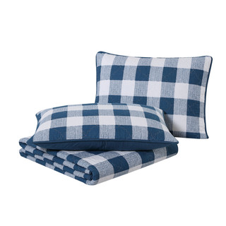 Thumbnail 18: Wrangler Wrangler Flagstaff Check Reversible Quilt & Sham Set 