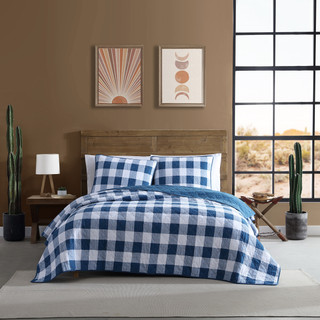 Thumbnail 2: Wrangler Wrangler Flagstaff Check Reversible Quilt & Sham Set 