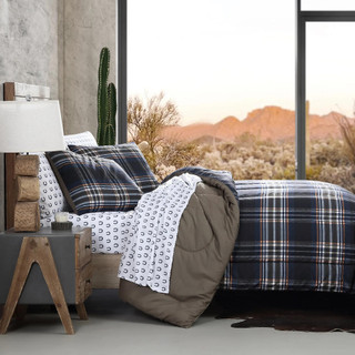 Thumbnail 20: Wrangler Wrangler City Flats Plaid Duvet Cover Set 