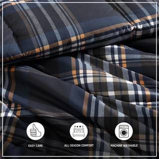 Thumbnail 29: Wrangler Wrangler City Flats Plaid Duvet Cover Set 