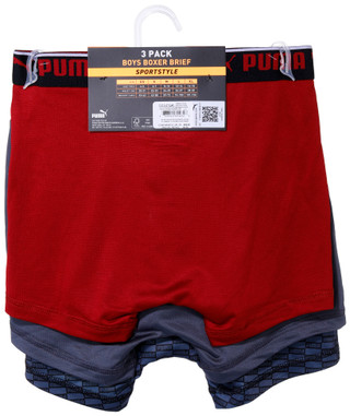 Thumbnail 2: Puma Puma Boys 3 Pk Sport Style Boxer Briefs 