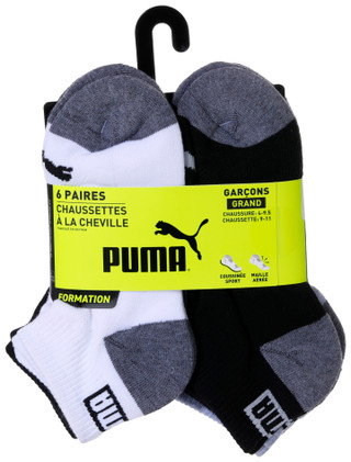 Thumbnail 2: Puma Puma Boys 6 Pk High Quarter Crew Socks 