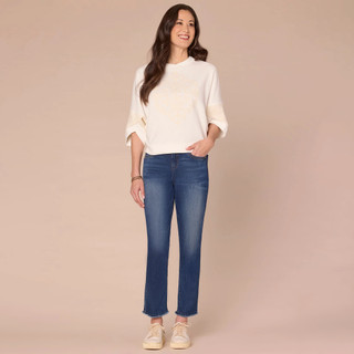 Thumbnail 4: Democracy Democracy Womens 3/4 Dolmain Sleeve Embroidered Top 
