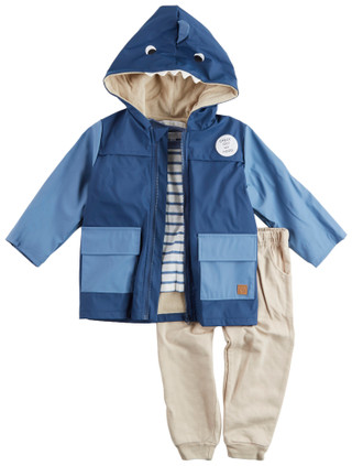 Thumbnail 1: RACHEL ZOE Rachel Zoe Toddler Boys 3 Pc Shark Raincoat Set 