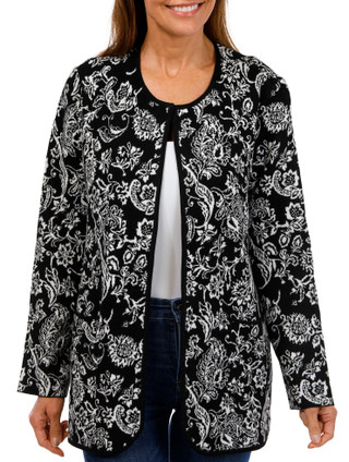 Thumbnail 2: Rafaella Rafaella Petite Long Sleeve Turnlock Close Cardigan 