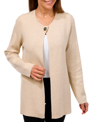 Thumbnail 2: Rafaella Rafaella Petite Long Sleeve Turnlock Close Cardigan 