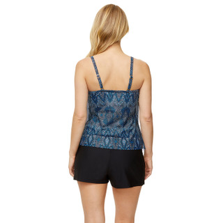 Thumbnail 4: Island Waves Island Waves Womens Triple Tiered Tankini Top 