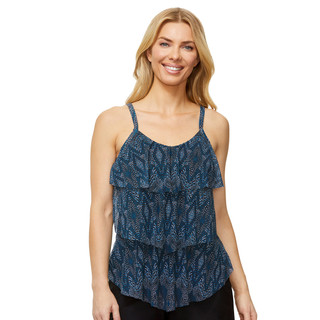Thumbnail 1: Island Waves Island Waves Womens Triple Tiered Tankini Top 