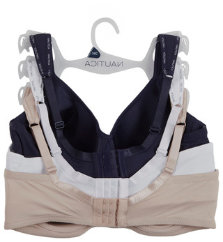 Thumbnail 2: Nautica Nautica Womens Plus 3 Pk Comfort Hidden Underwire Bra 