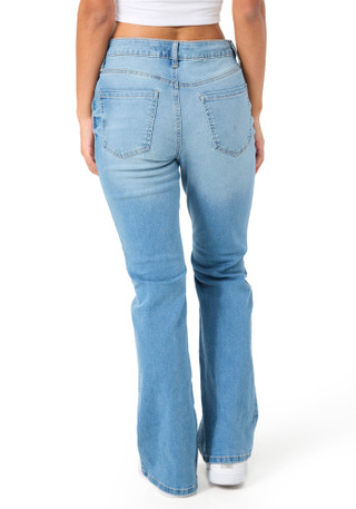 Thumbnail 3: Celebrity Pink Celebrity Pink Juniors Mid Rise Boot Cut Jeans 