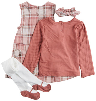 Thumbnail 2: Tahari Tahari Toddler Girls 2 Pc Plaid Jumper Set 