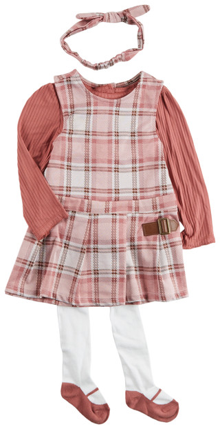 Thumbnail 1: Tahari Tahari Toddler Girls 2 Pc Plaid Jumper Set 