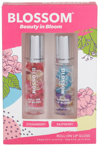 Thumbnail 1: BLOSSOM Blossom 2 Pk Roll-On Lip Gloss Strawberry & Raspberry 