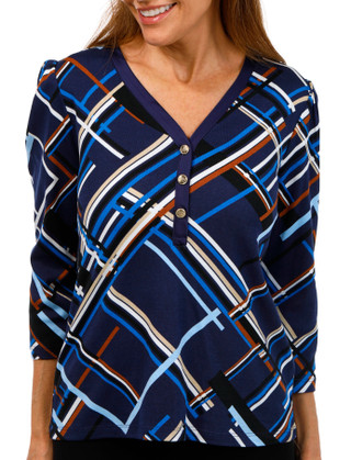 Thumbnail 2: Rafaella Rafaella Petite 3/4 Puff Sleeve Top 
