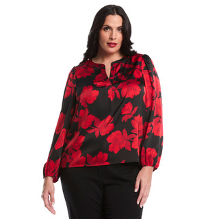 Thumbnail 1: Rafaella Rafaella Plus Long Puff Sleeve Blouse 