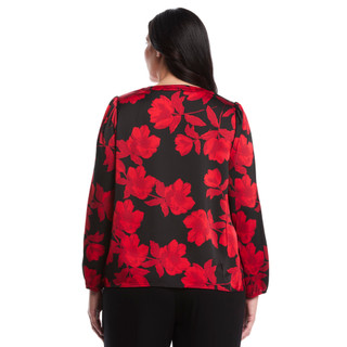 Thumbnail 3: Rafaella Rafaella Plus Long Puff Sleeve Blouse 