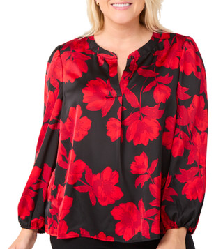 Thumbnail 2: Rafaella Rafaella Plus Long Puff Sleeve Blouse 