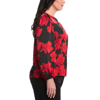 Thumbnail 4: Rafaella Rafaella Plus Long Puff Sleeve Blouse 