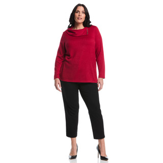 Thumbnail 6: Rafaella Rafaella Plus Split Collar Top 