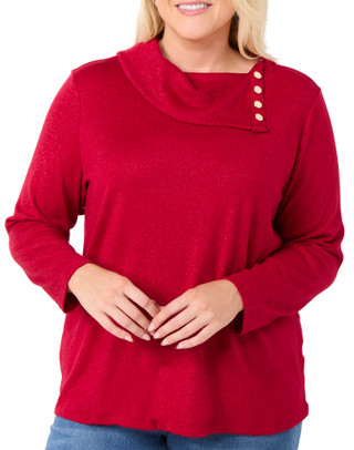 Thumbnail 1: Rafaella Rafaella Plus Split Collar Top 