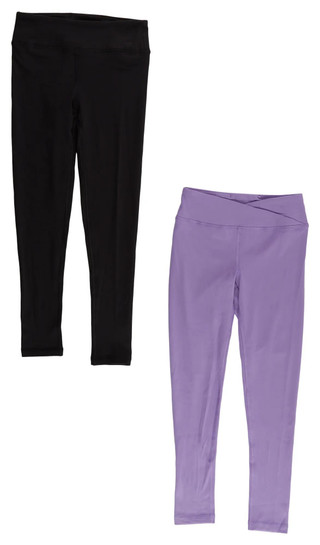 Thumbnail 1: 90 Degree 90 Degrees Big Girls 2-PK Crossover & Lux Everyday Tights 