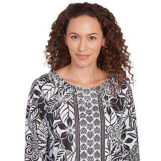 Thumbnail 5: Ruby Road Ruby Road Womens 3/4 Sleeve Floral Print Top 