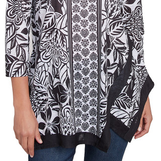 Thumbnail 2: Ruby Road Ruby Road Womens 3/4 Sleeve Floral Print Top 