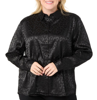 Thumbnail 1: LIV LOS ANGELES Liv Los Angeles Plus Long Sleeve Leopard Button Down Top 