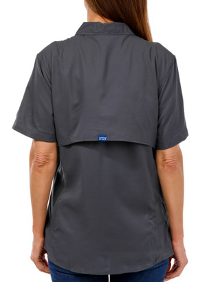 Thumbnail 3: AFTCO Aftco Womens Short Sleeve Button Down Top 
