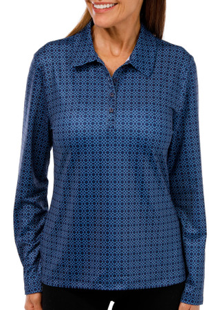 Thumbnail 1: Lillie Green Lillie Green Womens Long Sleeve Polo Top 