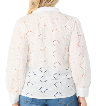 Thumbnail 2: LIV LOS ANGELES Liv Los Angeles Plus Long Sleeve Cotton Button Down Top 