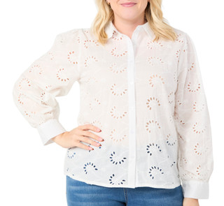 Thumbnail 1: LIV LOS ANGELES Liv Los Angeles Plus Long Sleeve Cotton Button Down Top 